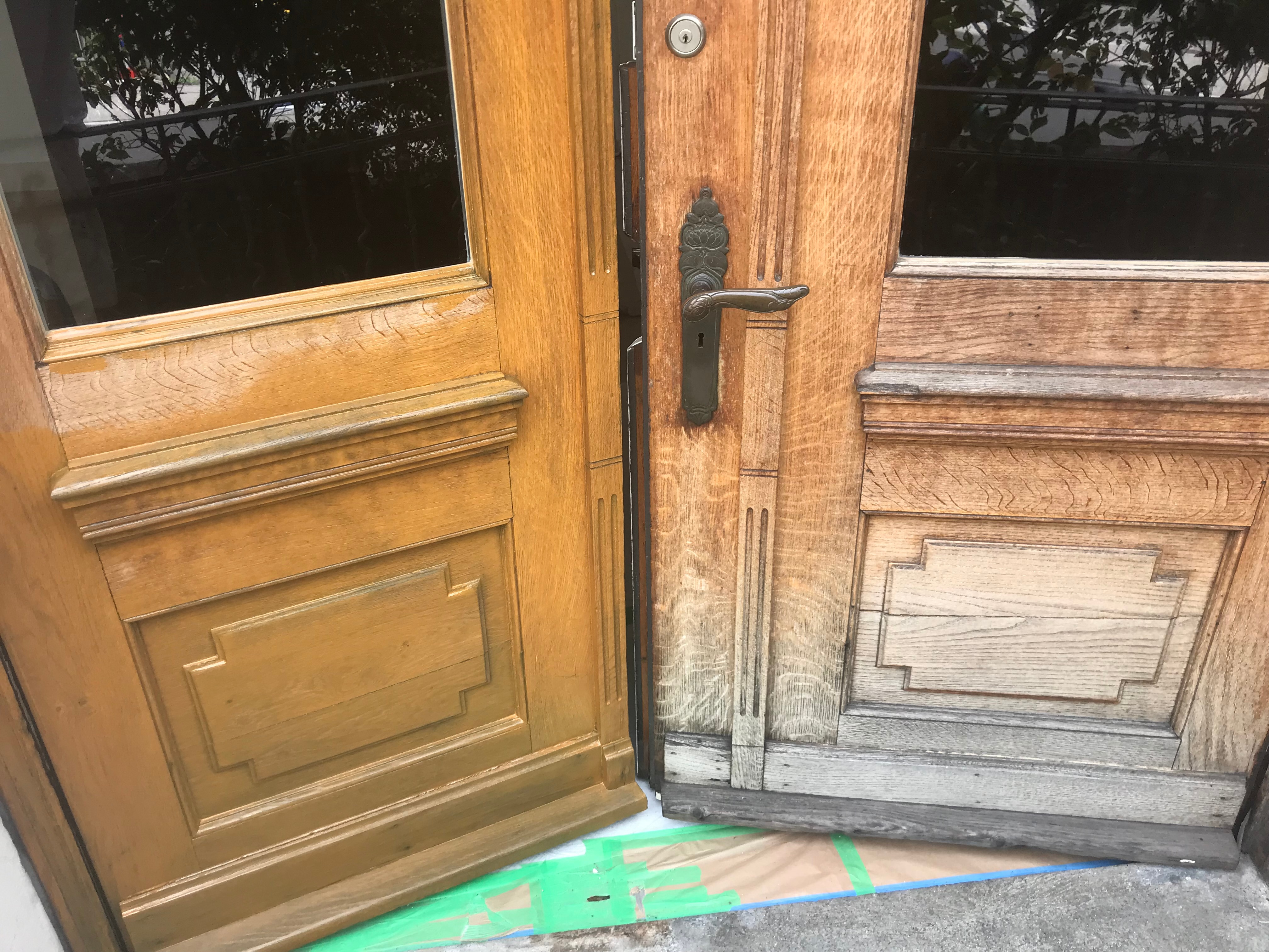 Alte Holzt&uuml;re vorher nachher<br>